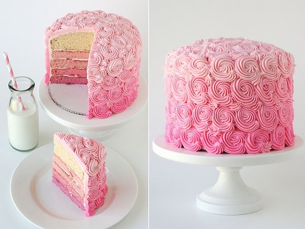 Adorna el pastel con forma de rosas