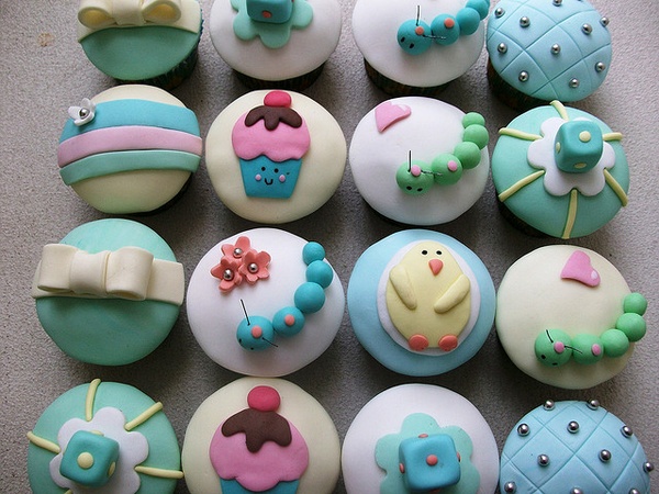 Decora cupcakes de colores