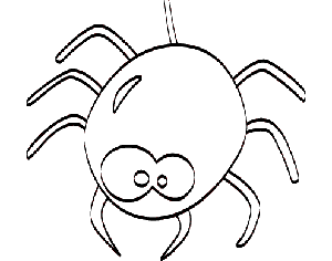 Dibujo de araña para colorear en Halloween