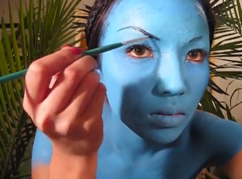 Maquillaje de Avatar para Halloween3