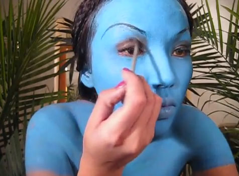 Maquillaje de Avatar para Halloween4