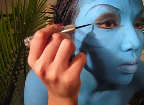 Maquillaje de Avatar para Halloween6