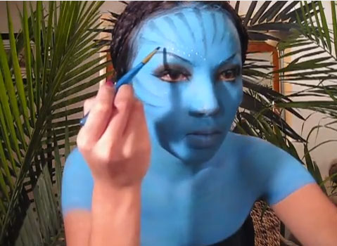 Maquillaje de Avatar para Halloween7