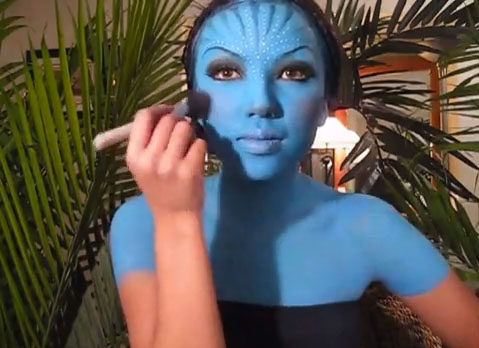 Maquillaje de Avatar para Halloween8