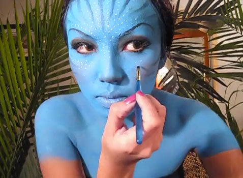 Maquillaje de Avatar para Halloween9