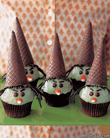 Cupcakes brujas para Halloween