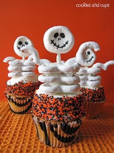 Cupcakes de momia para Halloween