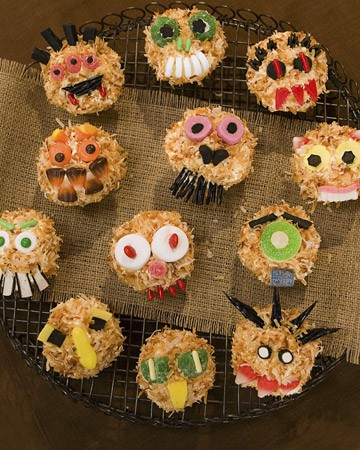 Cupcakes de monstruos de Halloween