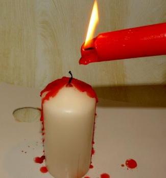 Paso 2: Cómo hacer una vela ensangrentada