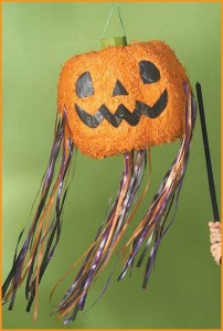 Piñata en forma de calabaza para Halloween